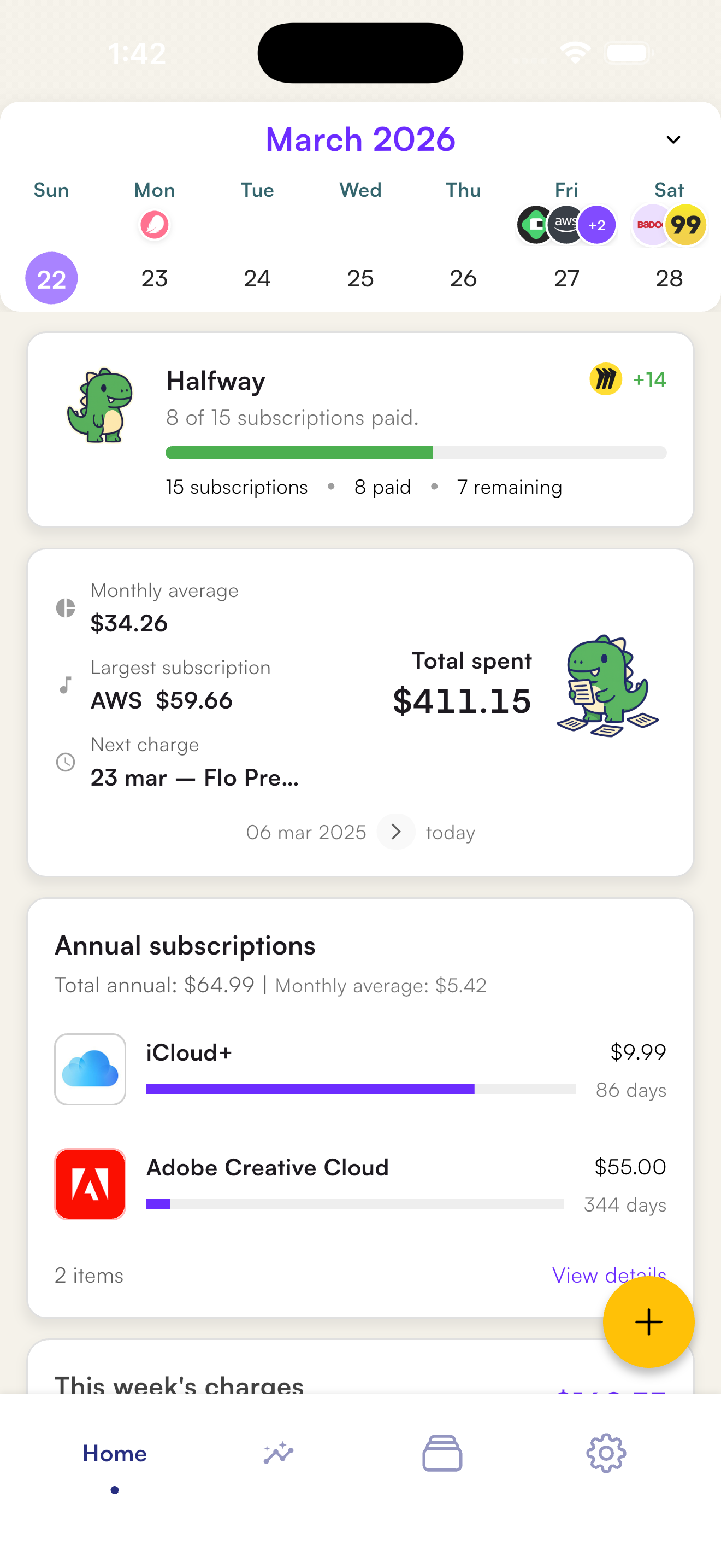 Mira - subscription manager dashboard